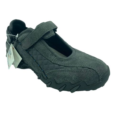 AllRounder Ladies Womens Slip On Adjustable Strap Dark Grey Mary Jane Sneakers 3 | eBay Mary Tyler Moore, Lug Sole, Mary Jane Sneaker, Mary Janes, Rubber Sole, Dark Grey, Heel Height, Adjustable Straps, Slip On