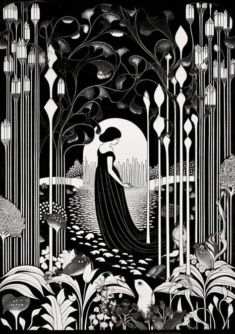 Aubrey Beardsley Art Nouveau, Aubrey Beardsley Illustrations, Aubrey Breadsley, Beardsley Illustration, Reader Wallpaper, Beardsley Aubrey, Pop Illustration, Aubrey Beardsley, Naive Illustration