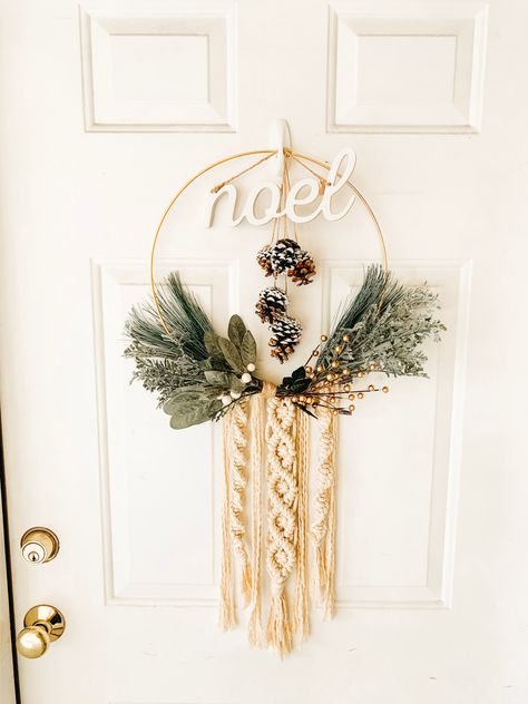 Diy Boho Christmas, Boho Christmas Decor, Macrame Christmas, Diy Boho, Boho Christmas, Unique Diy Gifts, Macrame Ideas, Macrame Decor, Diy Valentines Gifts