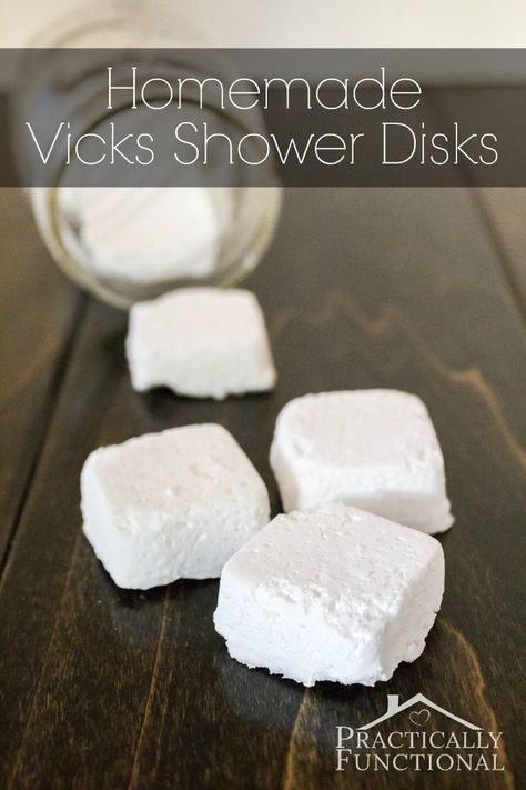 Feel a cold coming on? Make your own DIY Vicks shower disks with just baking soda, water, and essential oils to clear your sinuses! This tutorial will show you how! Diy Vicks, Vicks Shower, Clear Your Sinuses, Baking Soda Water, Soda Water, Baking Soda Shampoo, Cold Remedies, Homemade Remedies, Diy Health