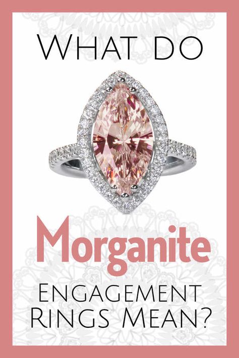 Morganite Crystal Meaning, Morganite Engagement Rings, Unique Gemstone Engagement Rings, Non Diamond Engagement Rings, Rings With Meaning, Morganite Wedding Rings, Pink Engagement, Pink Diamond Engagement Ring, Morganite Diamond Ring