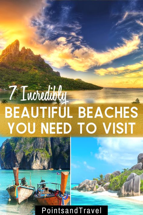 If you are looking for an incredible beach vacation, choose of of these 7 most beautiful beaches in the world. The most gorgeous beaches you will ever find! #beach #beachdestination  | Beautiful Beach | Bucket List Destinations | Most Beautiful Beach in the World | Gorgeous Beach | Beach Bucket List, Coconut Beach, Adventurous Things To Do, Beach Inspiration, Beach Destinations, Beach Bucket, Fresh Coconut, Destination Ideas, Exotic Beaches