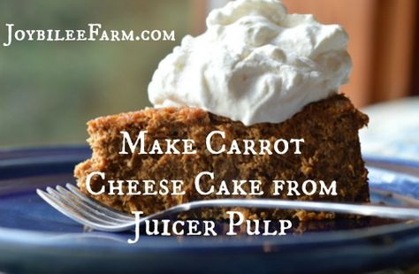 This carrot cheese cake recipe uses the carrot pulp from making carrot juice. To get the pulp, I put the carrots through the juicer first. Juicer Pulp Recipes, Juice Pulp Recipes, Cheese Cake Recipe, Pulp Recipe, Scratch Cooking, Juicer Recipes, Homesteading Skills, Carrot Juice, Gluten Free Cakes