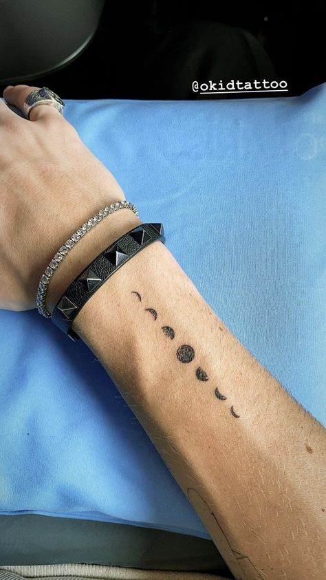 Moon Tatoos Men, 1999 Tattoo Ideas Men, Men Moon Tattoo, Simplistic Tattoos Men, Minimalist Tattoo Men, Tattoos For Men Unique, Simple Neck Tattoos, Band Tattoos For Men, Small Neck Tattoos