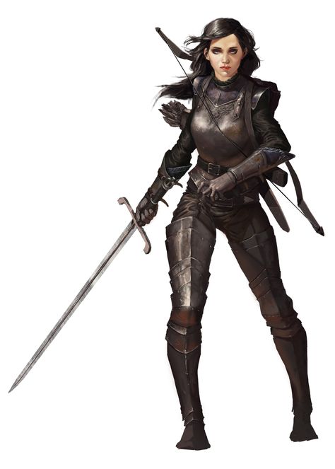 Raven, Rogue, Fighter, D&D, Pathfinder D D Rogue, Female Armor, Heroic Fantasy, Female Knight, Female Human, Fantasy Armor, Fantasy Warrior, Fantasy Inspiration, Fantasy Clothing