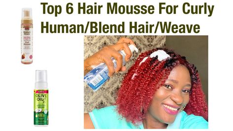 Check out this affordable and gentle hair mousse for curling human/blend hair Weave Curls, Crunchy Hair, Lotta Body Products, Curly Hair Mousse, Diy Hair Wig, Curl Mousse, Olive Oil Hair, Styling Mousse, Curly Weaves