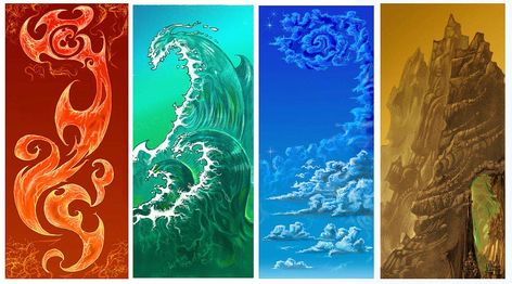 4 Elements Art, Elements Avatar, Elements Artwork, 5 Elements Of Nature, The Four Elements, Earth Element, 4 Element, Element Symbols, Air Fire