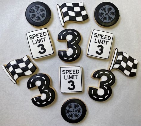 Racing Theme Cookie Favors Car Theme Cookies for Birthday | Etsy Race Car Birthday Cookies, Car Birthday Cookies, Cookies For Birthday, Race Theme, Number Cookies, Racing Theme, Car Cookies, 2nd Birthday Party For Boys, Theme Cookies