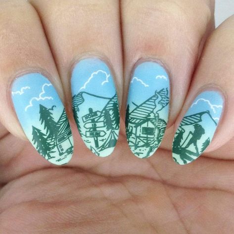 Get lost in the great outdoors with hiking, camping, and mountain themed designs to kick off your summer manicure. Woodland landscapes, topography, and fun expressions let you take the scenic route. Who knows what will come out of your newest nail adventure. GO WILD: Embark on your newest nail adventure with this outdoors themed stamping plate. ENDLESS CREATIVITY: The nail art possibilities are endless with just one nail stamping plate and your favorite polishes! EASIER THAN EVER: Stamping is si Fun Expressions, Rad Clothes, Easter Nail Art, Summer Manicure, Nail Design Inspiration, Nail Stamping Plates, Stamping Plates, Life Tips, Nail Stamping