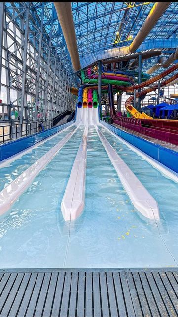 Indoor Water Park, Water Park Ideas, Indoor Playground Design, Waterpark, 7 Continents, Indoor Outdoor Pool, Indoor Waterpark, Cedar Point, Playground Design