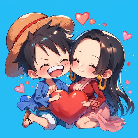 Luffy And Boa Hancock, One Piece Couple, Luffy X Hancock, Luffy And Hancock, Ok Sorry, Luffy X Nami, One Peice Anime, Cherry Tomato, Naruto Anime