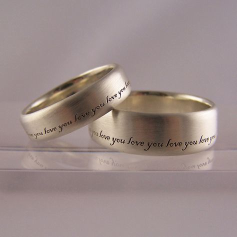 Ring Engraving Ideas Quotes, Engraving Ideas Quotes, Ring Engraving Ideas, Newest Ideas, Laser Engraved Wedding, Ring Engraving, Commitment Rings, Engraving Ideas, Engraved Wedding Rings