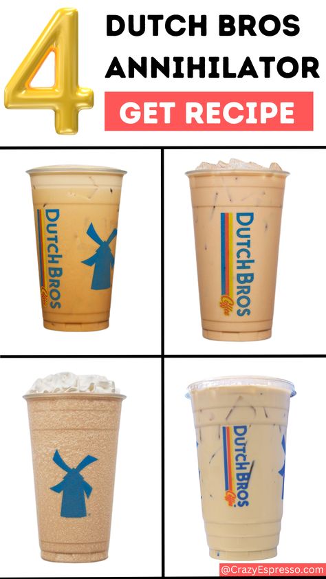 dutch bros annihilator copycat recipe - Dutch Bros Drinks - Dutch Bros Coffee Dutch Bros Drinks Recipes Diy, Copycat Dutch Bros Recipes, Dutch Bros Annihilator Recipe, Dutch Bros Recipes, Dutchbros Drinks Coffee, Copycat Dutch Bros, Mocha Coffee Recipe, Dutch Brothers, White Russian Recipes