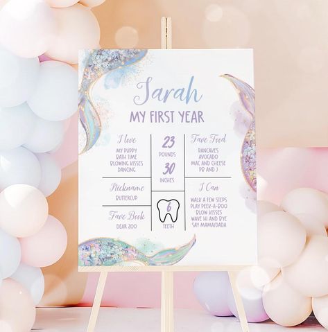 ♥ Achetez plus de 4 articles et recevez une remise de 40 % (appliquée automatiquement lors du paiement) ! ?? Achetez ce modèle de plaque sirène auto-éditable pour le premier anniversaire du premier anniversaire et créez facilement vos propres décorations de fête en quelques minutes ! D E M O Copiez et collez cette URL dans votre navigateur pour faire une démonstration de ce modèle : https://www.corjl.com/d/630F0 M A T C H I N G I T E M S Parcourir tous les articles correspondants ici : https://www.etsy.com/shop/InspireMyPartyShop?search_query=23MR CE QUI SUIT Ce qui est inclus : * Poster sirène - 16 x 20 po (peut également être imprimé en 20 x 10 po. ou 24 po. x 30 po.) * Instructions de modification Veuillez consulter la démo pour voir ce qui est modifiable. Tout le texte est modifiable, Mermaid 1st Birthday, Mermaid First Birthday, First Birthday Milestone, Birthday Milestone Board, Milestone Board, Milestone Poster, Birthday Milestone, Mermaid Tail, First Birthday