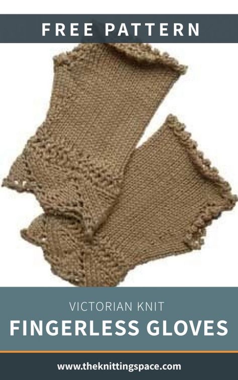 Diy Crochet Gloves, Victorian Knitting, Crochet Gloves Free Pattern, Knitting Space, Gloves Knitting, Winter Knitting Patterns, Fall Knitting Patterns, Lace Fingerless Gloves, Gloves Knitted