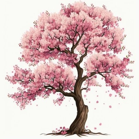 Sakura Painting, Cherry Blossom Drawing, Sakura Trees, Boho Art Painting, Creative Arts Therapy, Cherry Blossom Painting, Sakura Art, Japanese Tree, Sakura Tree