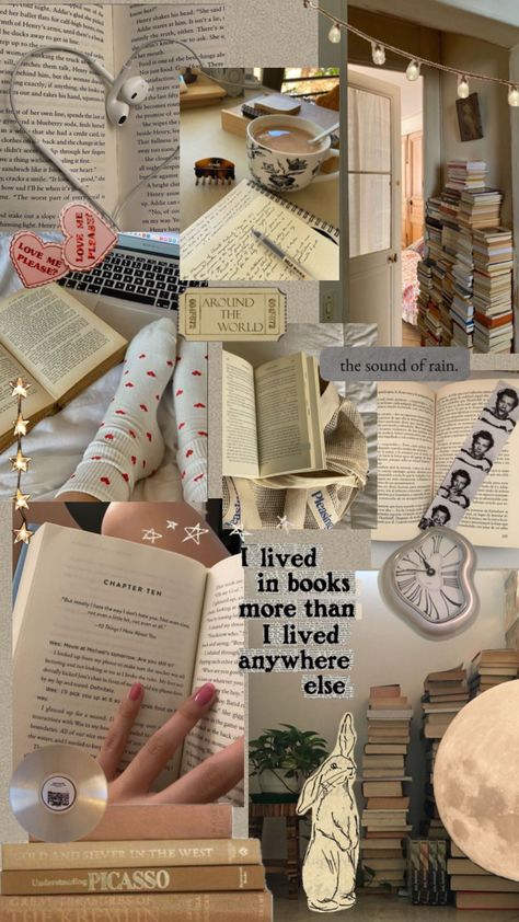 #books #aesthetic #vintage #vibes Books Aesthetic Vintage, Collage Vision Board, Coffee Collage, Author Dreams, Aesthetic Vision Board, Board Wallpaper, Life Goals Future, Vision Board Wallpaper, Career Vision Board