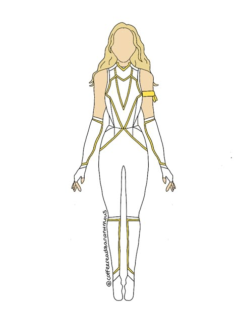 Suit design for a tiktok follower! <3 White Superhero Suit Male, White And Gold Superhero Suit, White Superhero Suit, Superhero Suit Design Female White, Superhero Suits Female Electricity, Yellow Superhero Suit, Superhero Suits, Super Suit, Super Hero Outfits