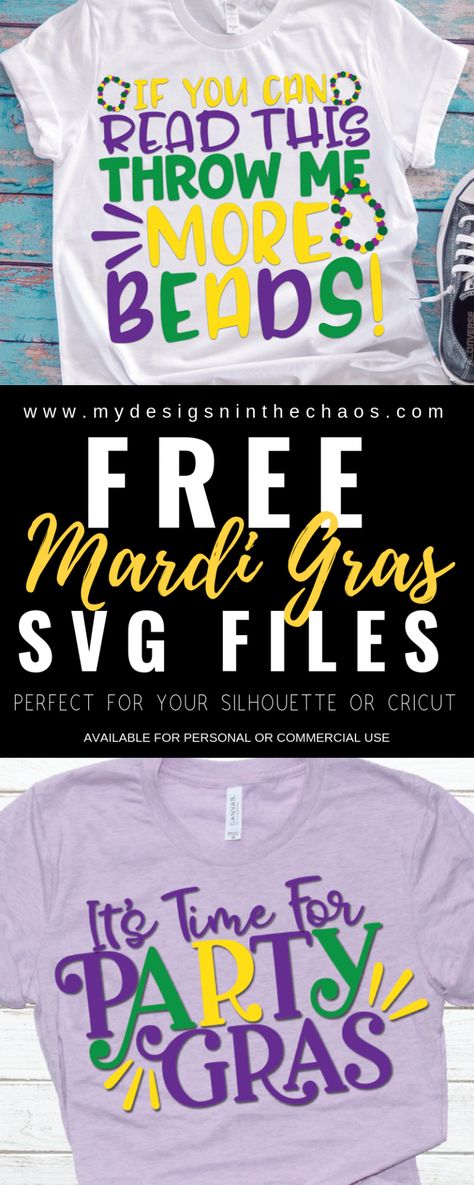 Free Mardi Gras SVG Files - My Designs In the Chaos Mardi Gras Shirts Vinyl, Mardi Gras Svg Files, Kids Mardi Gras Shirt, Mardi Gras Makeup, Mardi Gras Centerpieces, Mardi Gras Crafts, Mardi Gras Svg, Mardi Gras Food, Mardi Gras Outfits