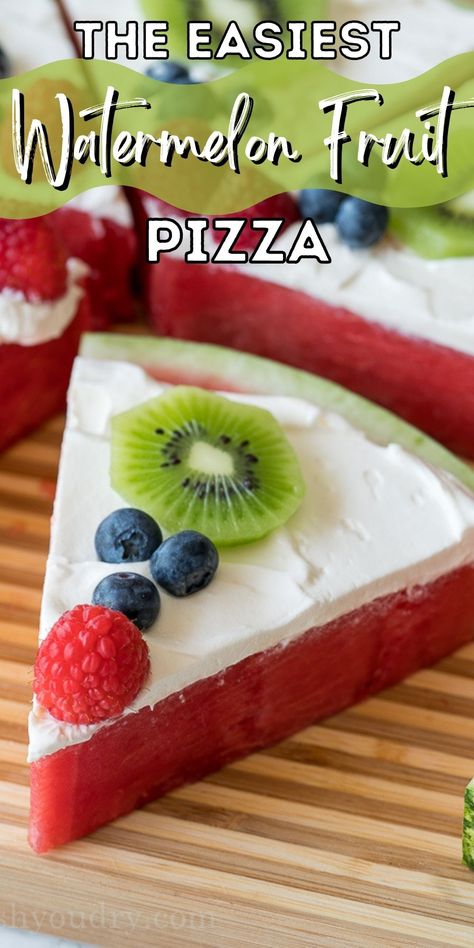 Watermelon Pizza Fruit Recipe, Watermelon Recipes Dessert, Watermelon Pizza Recipes, Watermelon Fruit Pizza, Birthday 15, Watermelon Pizza, Healthy Munchies, Homemade Pies, Lemon Cream Pies