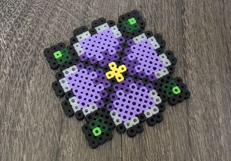 Cool Perler Bead Patterns Coasters, Iron Beads Coaster, Peerler Beads Coaster, Perler Bead Patterns Coster, Perler Bead Flower Coaster, Tea Coaster, Melty Beads, Perler Crafts, Fuse Beads