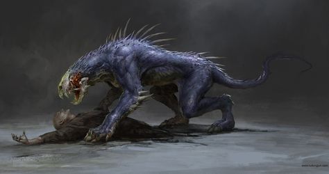 ArtStation - Creature Design, Russell Dongjun Lu Void Beast, Monsters Reference, Dark Creatures, Creepy Monster, Beast Creature, Arte Alien, Monster Cards, Cool Monsters, Fantasy Beasts