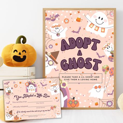 Adopt A Ghost, Pet Ghost, Adoption Signs, Spooky One, Ghost Gifts, Ghost Party, Mermaid Invitations, Mermaid Birthday Invitations, Adoption Certificate