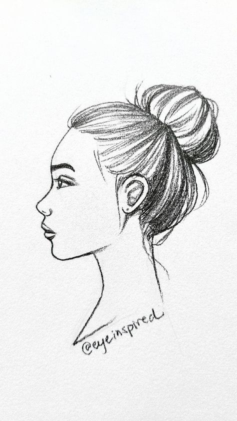 Side Face Sketch Female, Embarrassed Face Drawing, Side Face Illustration, Side Face Sketch, Side Face Drawing, Jewellery Designing, Side View Drawing, Cool Easy Drawings, Shell Tattoos