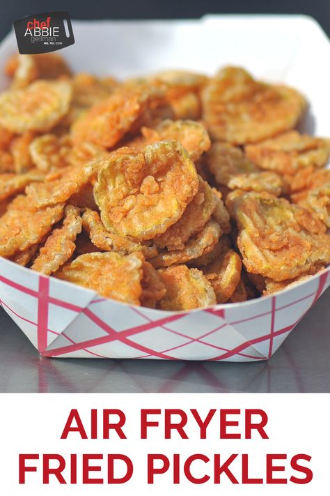 Pickles Fried, Air Fryer Recipes Pickles, Air Fryer Fried Pickles, Fried Pickles Recipe, Air Fryer Recipes Snacks, Pickles Recipe, Air Fryer Cooking Times, Pickle Chips, Air Fried Food