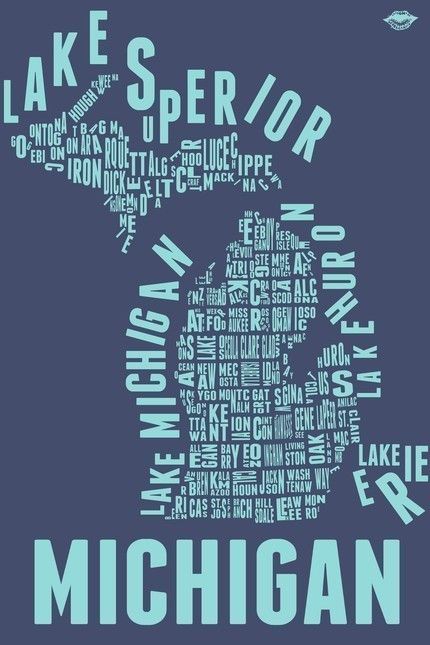 Just purchased this for the new apartment. Gotta show the home state some love Michigan Girl, Vintage Michigan, County Map, Michigan Travel, State Of Michigan, The Mitten, Oak Park, The Great Lakes, Upper Peninsula