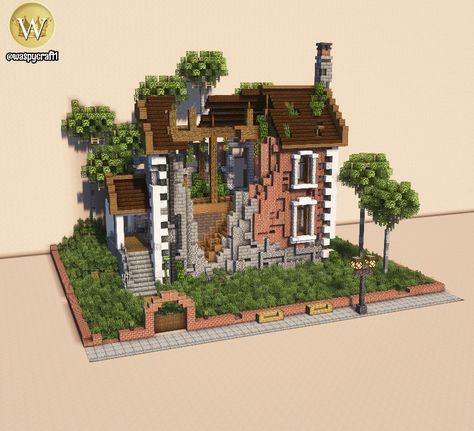 Minecraft Apocalypse, Minecraft Steampunk, Shopping District, Minecraft Farm, Minecraft Inspiration, Cute Minecraft Houses, Minecraft Plans, Minecraft Inspo, Minecraft Decorations