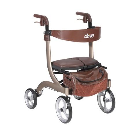 Drive Medical Nitro DLX Euro Style Walker Rollator, Champagne Medical Equipment Storage, Walker For Seniors, Forks Design, Nursing Programs, Mobility Aids, Home Health Care, Euro Style, Medical Equipment, Home Health