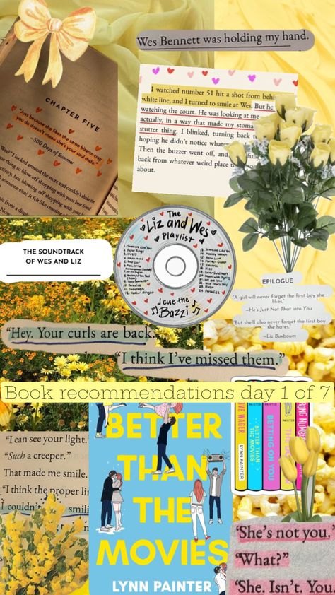 Better than the movies by lynn painter day 1 #books #betterthanthemoviesbook #lynnpainter 💛📒🍿🎥📼💿💛 Better Than The Movies Book, Lynn Painter, Better Than The Movies, 500 Days Of Summer, Friends Poster, Forever Book, Little Library, Book Posters, Movie Wallpapers