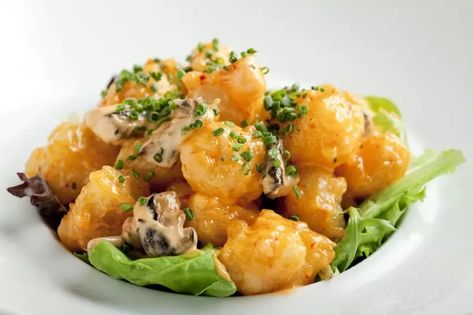 Rock Shrimp Tempura, Rock Shrimp, Tempura Recipe, Shrimp Appetizer, Nobu Restaurant, Tempura Batter, Shrimp Appetizers, Shrimp Tempura, Chef Inspiration