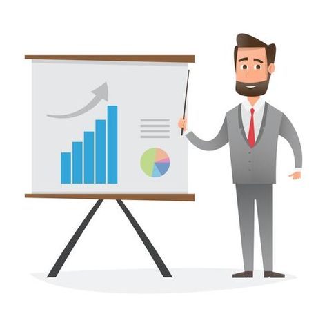 Businessman presenting marketing data and graphs on projector screen State Farm Insurance, Projector Screen, Marketing Data, Business Man, Projector, Art Images, Vector Art, Template Design, Vector Free