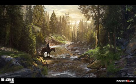 ArtStation - Prologue River 1, Aaron Limonick Last Of Us Landscape, The Last Of Us Landscape, Mountain Stream, Cool Wallpapers For Phones, High Fantasy, Last Of Us, Wallpaper Online, Environment Design, Original Wallpaper