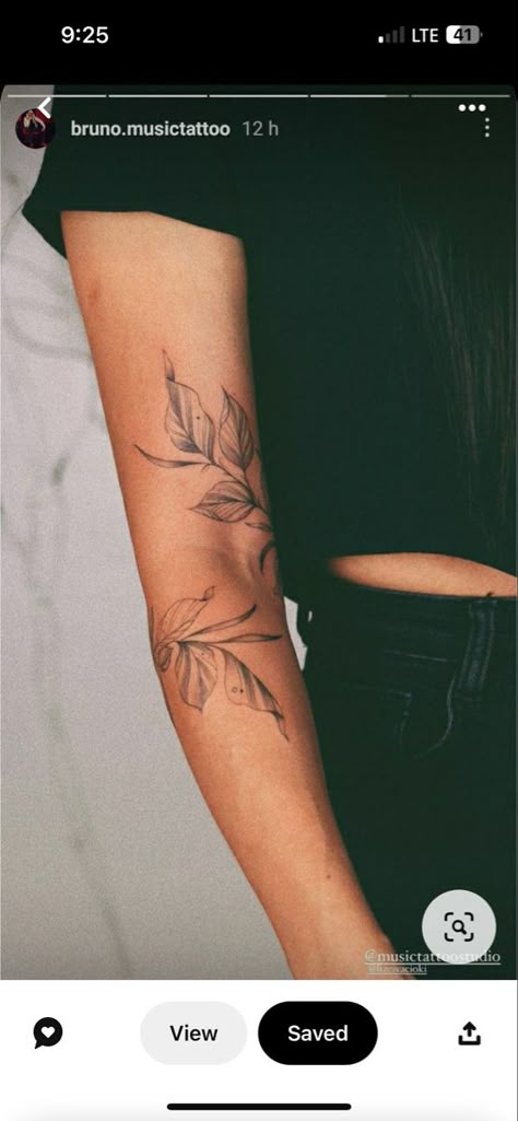 Leaf Arm Tattoo, Arm Tattoo Design, Arm Wrap Tattoo, Around Arm Tattoo, Wrap Around Tattoo, Wrap Tattoo, Elbow Tattoos, Upper Arm Tattoos, Vine Tattoos