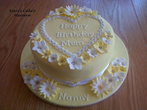 Happy Birthday Mum! - cake by Kerri's Cakes Birthday Cake For Mum, Happy Birthday Mum, Fancy Wedding Cakes, Purple Cakes Birthday, 90th Birthday Cakes, 70th Birthday Cake, Cupcakes Decorados, Mothers Day Cake, Birthday Cakes For Women