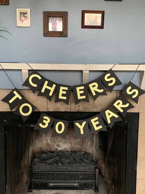 Excited to share this item from my #etsy shop: Cheers to 30 years Banner, 30th birthday Decorations, Happy 30th Birthday Banner, 30th Birthday banner, 40th Birthday Party Decorations Cheers To 30 Years, 30th Birthday Banner, 40th Birthday Party Decorations, Triangle Banner, 30th Birthday Decorations, 40th Birthday Party, Happy 30th, Happy 30th Birthday, Name Banners