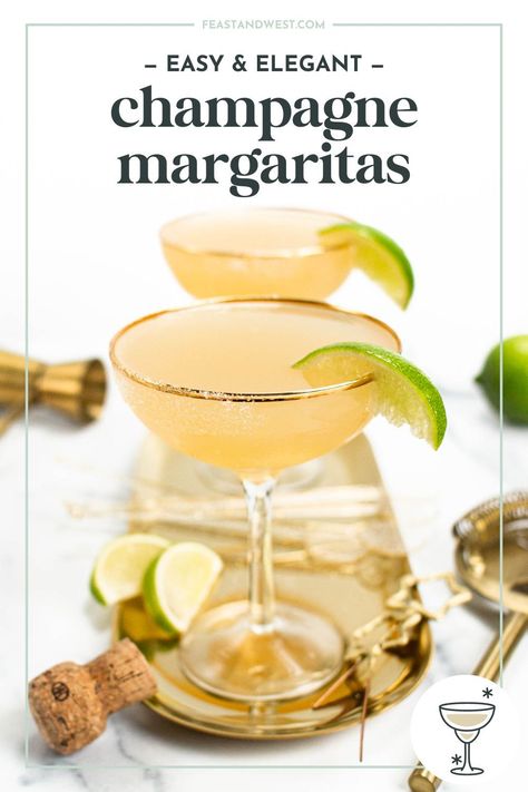 Champagne Margaritas are the best way to celebrate anything, from happy hour to taco night. Tequila and champagne are a perfect match! Champagne Margarita Recipe, Champagne Margarita, Sparkling Margarita, Delish Videos, Champagne Margaritas, Best Sparkling Wine, Prickly Pear Margarita, Margarita Salt, Cocktail Ideas