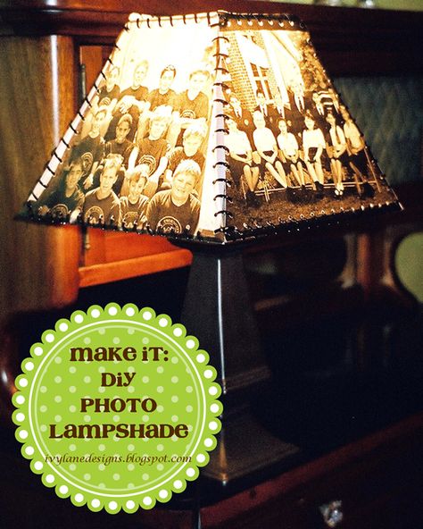 IVY LANE DESIGNS: Make It: DIY Photo Lampshade Photo Lampshade, Cottage Court, Make A Lampshade, Diy Lights, Photo Crafts, Photo Slides, Lamp Shade Frame, Photo Diy, Photo Lamp