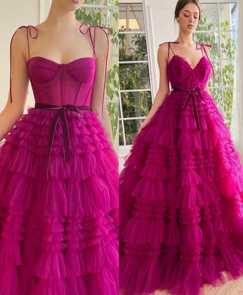 Yule Ball Outfits, Hijab Dress Party, Cruise Dress, Baby Frock Pattern, Frock Patterns, Gowns Dresses Elegant, Fuchsia Dress, Evening Gowns Elegant, Photoshoot Dress