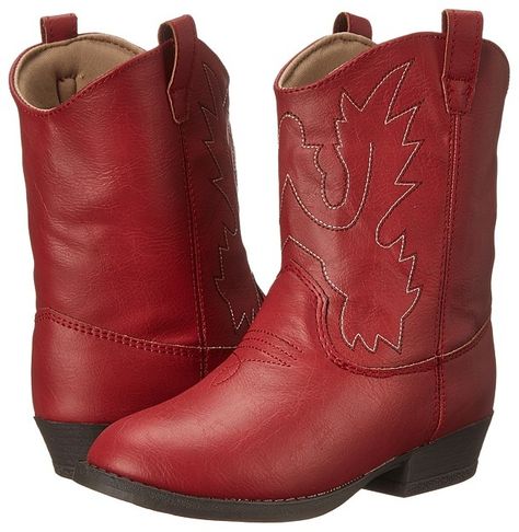 Baby Deer - Western Boot Cowboy Boots in Red -affl… Red Cowboy Boots, Baby Red, Shoe Crafts, Baby Cover, Western Boot, Baby Deer, Crib Shoes, Western Cowboy Boots, Girls Boots