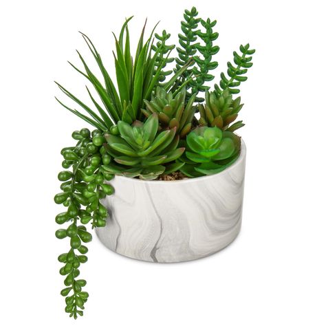 PRICES MAY VARY. [Premium Quality Succulent Plants] -Artificial potted succulents are made of PE and are pre-planted in hight quality marble ceramic pots with natural pebbles. These fake succulent plant can complement any existing decor in your home. [Good Size] -Potted plants artificial decor total height approx: 7", pots: 4.9"W x 2.8"H. The bottom of the vase with anti-scratch pads, which are ok to place separately or put in a flower pot holder. ⭕❗ Due to the particularity of technology, the p Bathroom Plants No Sunlight, Best Bathroom Plants, Shelf Office, Table Bathroom, Bath Items, Small Succulent Plants, Potted Succulents, Marble Ceramic, Plant Crafts