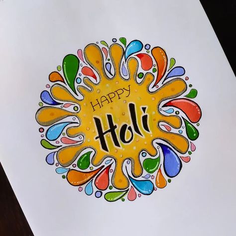 Happy Holi Festival drawing Easy and Simple.. @vennila_yl_creations Happy Holi Drawing, Festival Drawing Easy, Holi Festival Drawing, Holi Drawing, Happy Holi Festival, Festival Drawing, Holi Festival, Science Project, Happy Holi