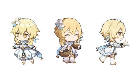 Lumine Side Profile, Lumine Chibi Sticker, Lumine Header, Lumine Widget, Lumine Sticker, Genshin Scrapbook, Lumine Banner, Chibi Lumine, Lumine Aesthetic