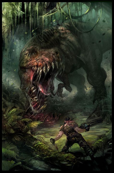 Visit the post for more. Dinosaur Pictures, Forest Scenery, Ark Survival Evolved, Comic Cover, Digital Art Gallery, Paleo Art, Dinosaur Art, Prehistoric Creatures, Fantasy Monster