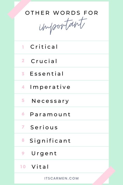 Professional Words To Use At Work, So Synonyms, Academic Words With Meaning, Other Words For And, Words To Use More, Synonyms For Important, More Synonyms For Said, Another Word For Good, Important Synonyms