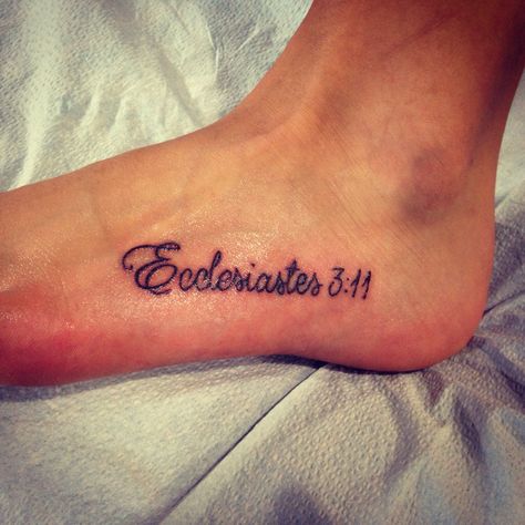 Ecclesiastes 3 11 Tattoo, Ecclesiastes 4:9-10 Tattoo, Ecclesiastes 11:4, Ecclesiastes 4:12, Ecclesiastes 4:9-12, Ecclesiastes 11:4-6, 11 Tattoo, Life Verse, Ecclesiastes 3 11