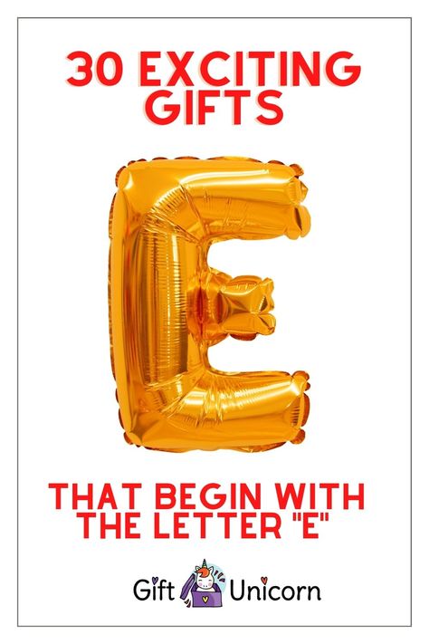 This list features a ton of fun gift ideas that start with the letter ‘E’, just in case you want to try an ‘E’-themed gift exchange this year. No matter your budget or the types/ages/genders of the people for whom you’re buying, there’s something for everyone. #giftideas #gifts Gifts Beginning With The Letter E, Yankee Swap Gift, Byu Football, Fun Gift Ideas, Alphabet Gifts, Ethiopian Coffee, Lifestyle Dresses, Letter Gifts, Letter E